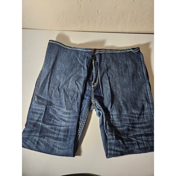 Rock Revival Womens 34 Ella Easy Boot Jeans Distressed Denim Jeans Size 36x28 - Picture 4 of 5